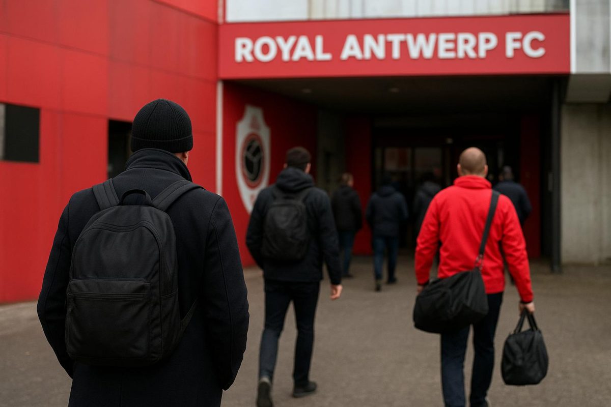 Sfeerbeeld aan de Bosuil bij Royal Antwerp FC tijdens de wintermercato