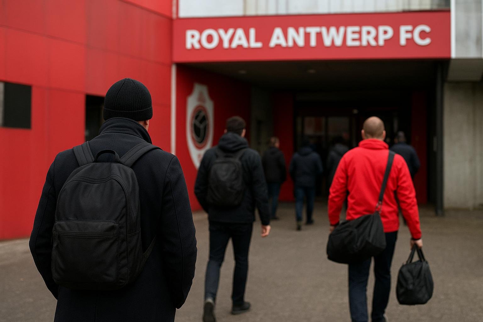 Sfeerbeeld aan de Bosuil bij Royal Antwerp FC tijdens de wintermercato