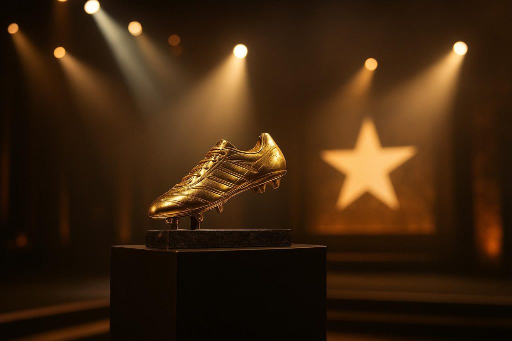 gouden-schoen-discussie-wat-wringt-er-aan-het-format De trofee van de Gouden Schoen tijdens een gala-avond in een zaalsetting