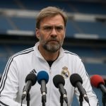 Jürgen Klopp in een neutrale setting, in de context van de geruchten rond Real Madrid.