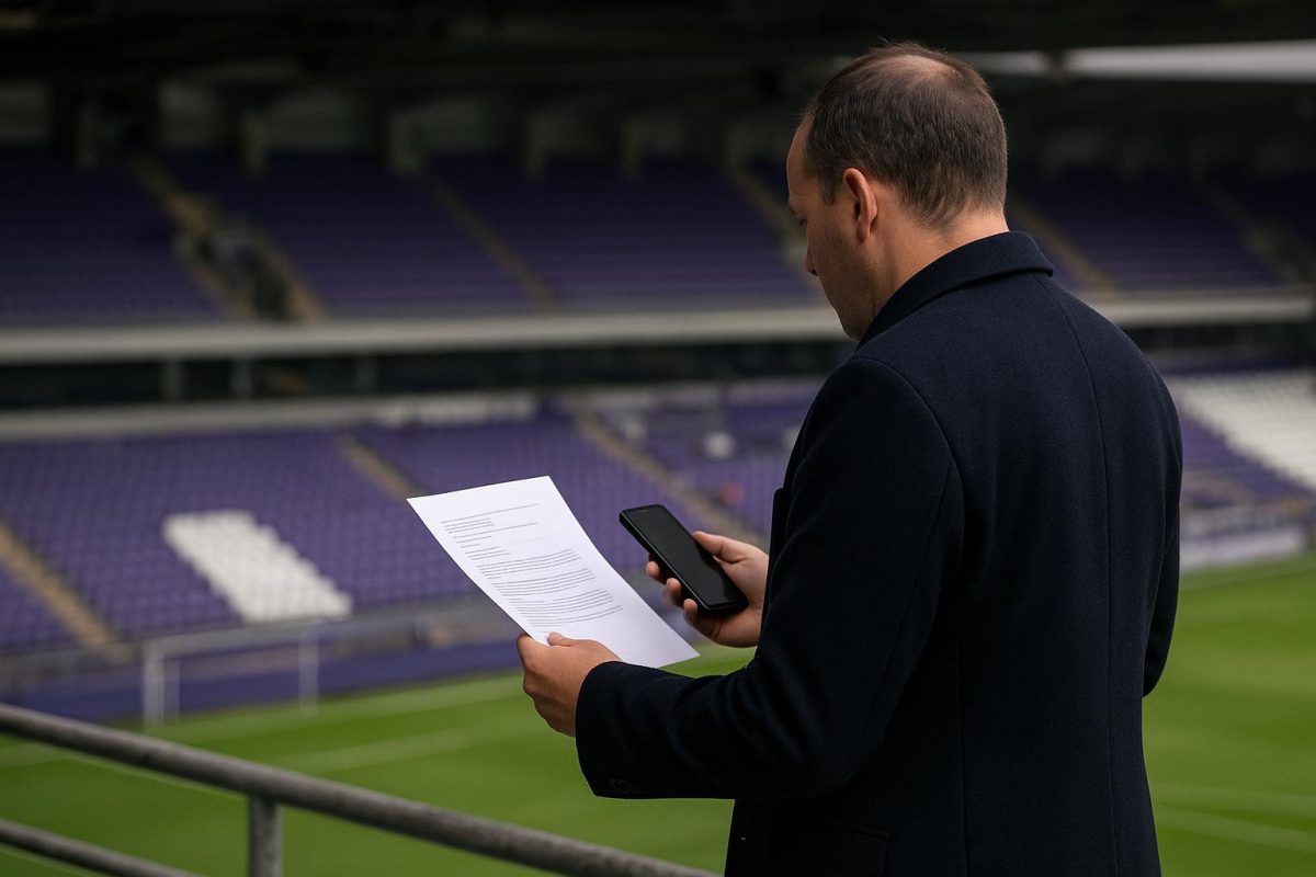 Olivier Renard van RSC Anderlecht tijdens de wintermercato