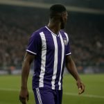 Wedstrijdbeeld van Moussa N'Diaye in het shirt van Anderlecht
