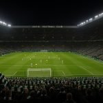 Overzichtsbeeld van een wedstrijd in het stadion van Celtic