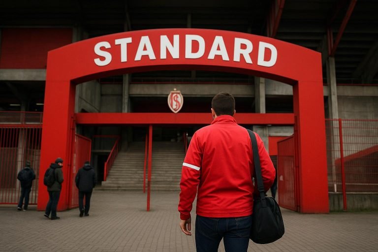 Sfeerbeeld rond het stadion van Standard in Sclessin in transfercontext