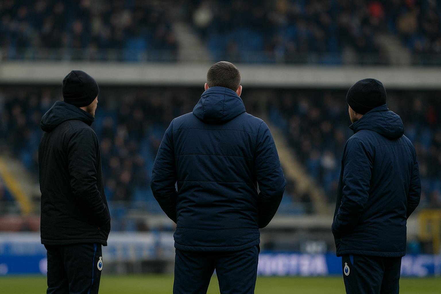 Sfeerbeeld rond Club Brugge in wintermercato-context, zonder herkenbare gezichten
