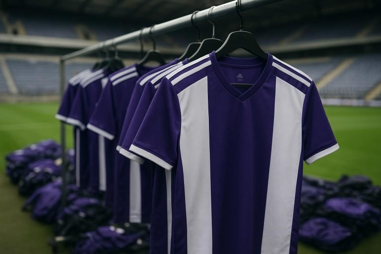 Spelers van RSC Anderlecht vieren samen na een bekerwedstrijd.