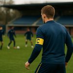 Christian Burgess van Union SG tijdens een training, gezien vanop afstand zonder herkenbare gezichten.