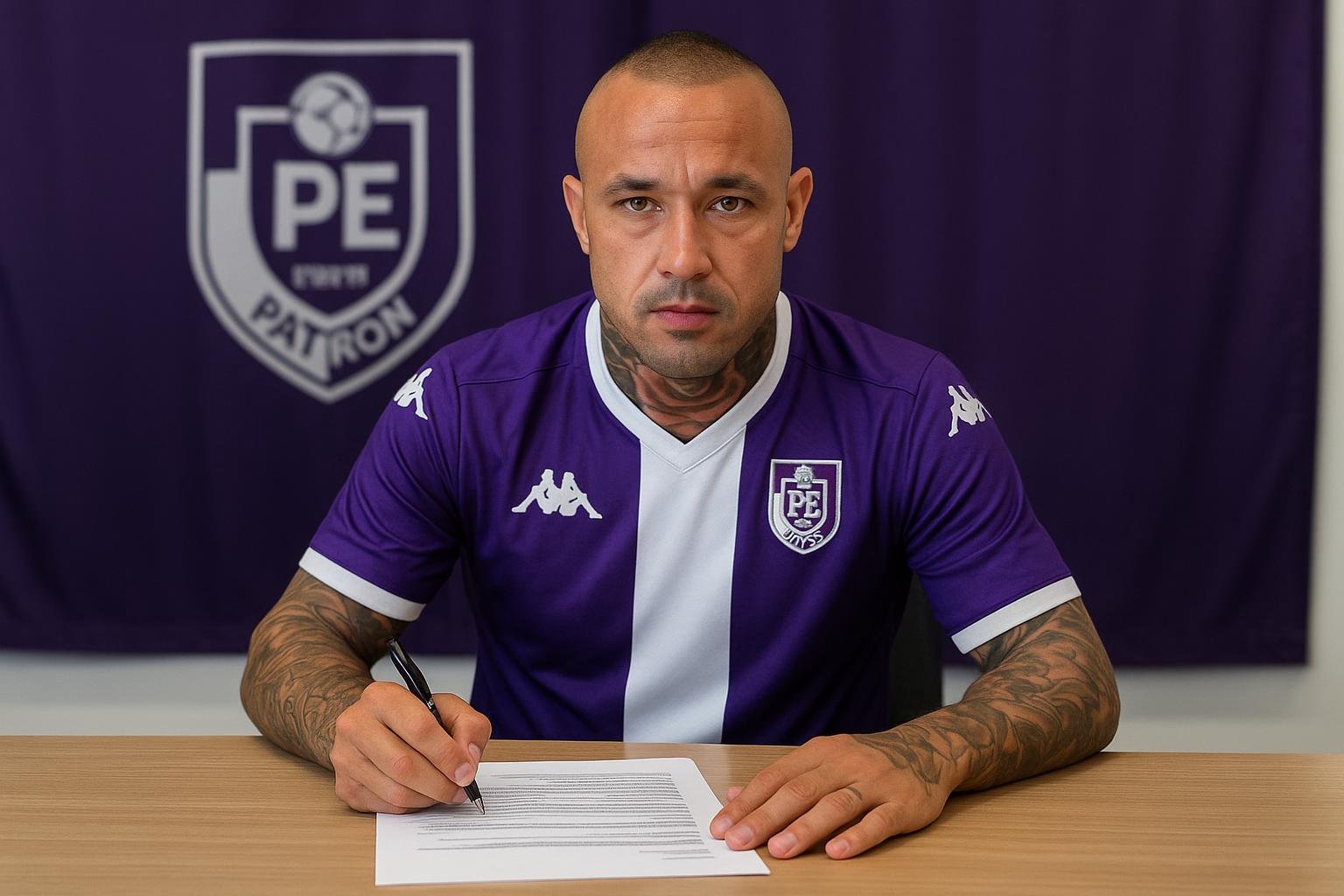 Radja Nainggolan na zijn officiële voorstelling bij Patro Eisden