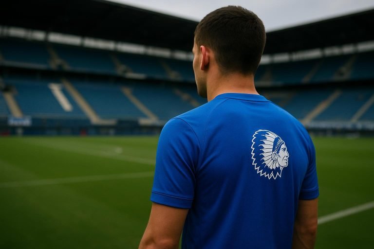Franck Surdez in actie voor KAA Gent tijdens een wedstrijd