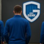 Mujaid Sadick van KRC Genk tijdens een trainingsmoment, in de context van transferinteresse uit Frankrijk.