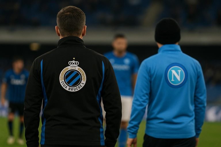Sfeerbeeld rond een mogelijke transferlink tussen Napoli en Club Brugge met focus op een wingerprofiel