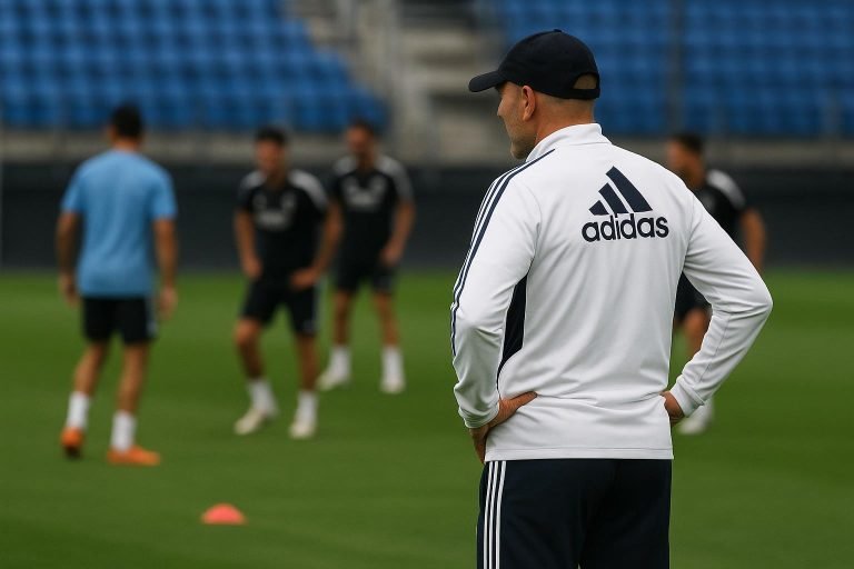 Xabi Alonso in Real Madrid-context tijdens een trainingsmoment