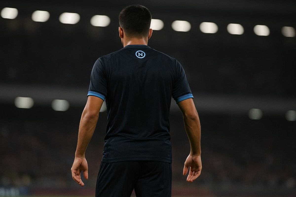 Noa Lang in Napoli-tenue tijdens een wedstrijd, in de context van transfergeruchten rond AS Roma