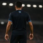 Noa Lang in Napoli-tenue tijdens een wedstrijd, in de context van transfergeruchten rond AS Roma