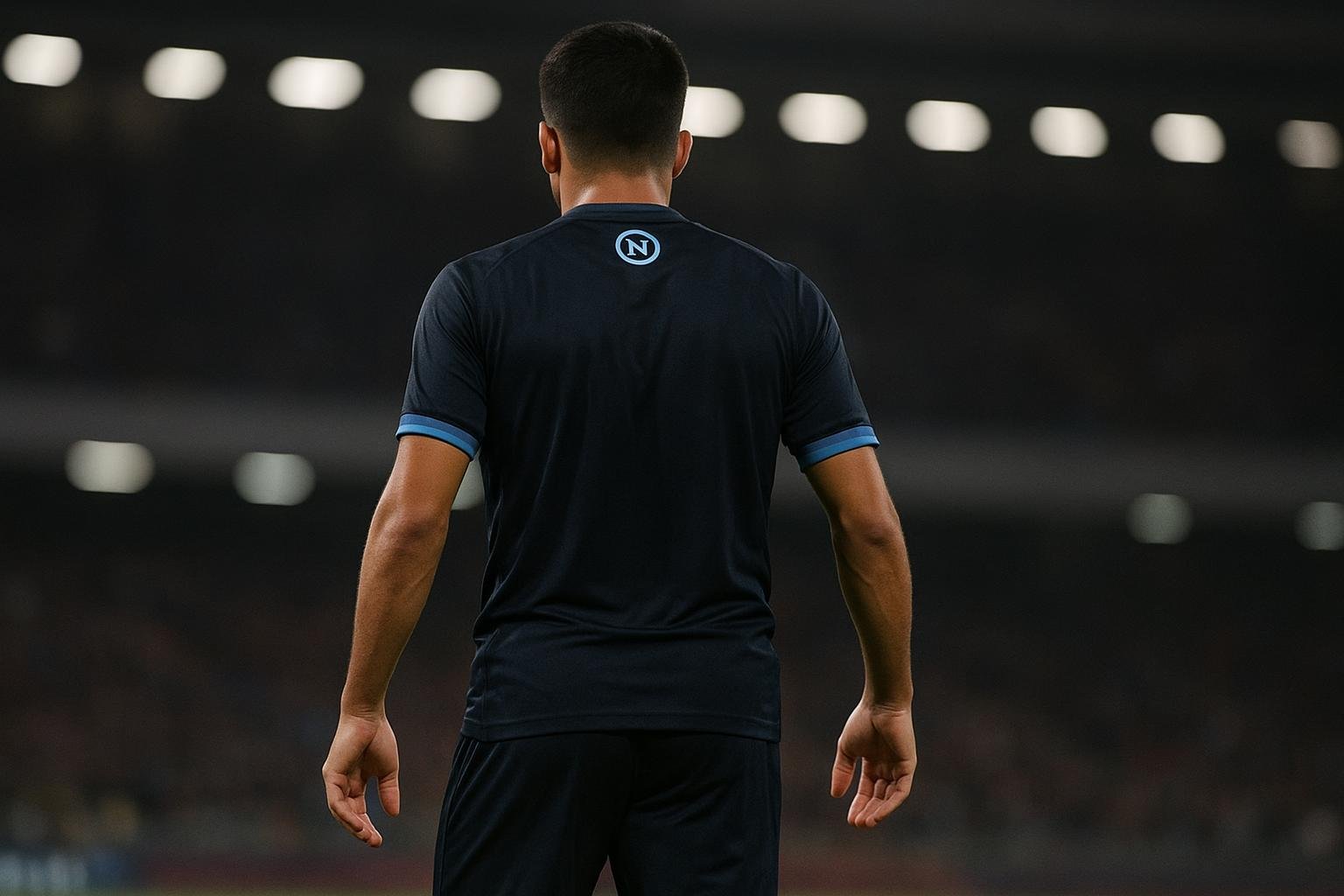 Noa Lang in Napoli-tenue tijdens een wedstrijd, in de context van transfergeruchten rond AS Roma