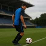 Sfeerbeeld van een flankaanvaller op training, gelinkt aan Club Brugge en Napoli