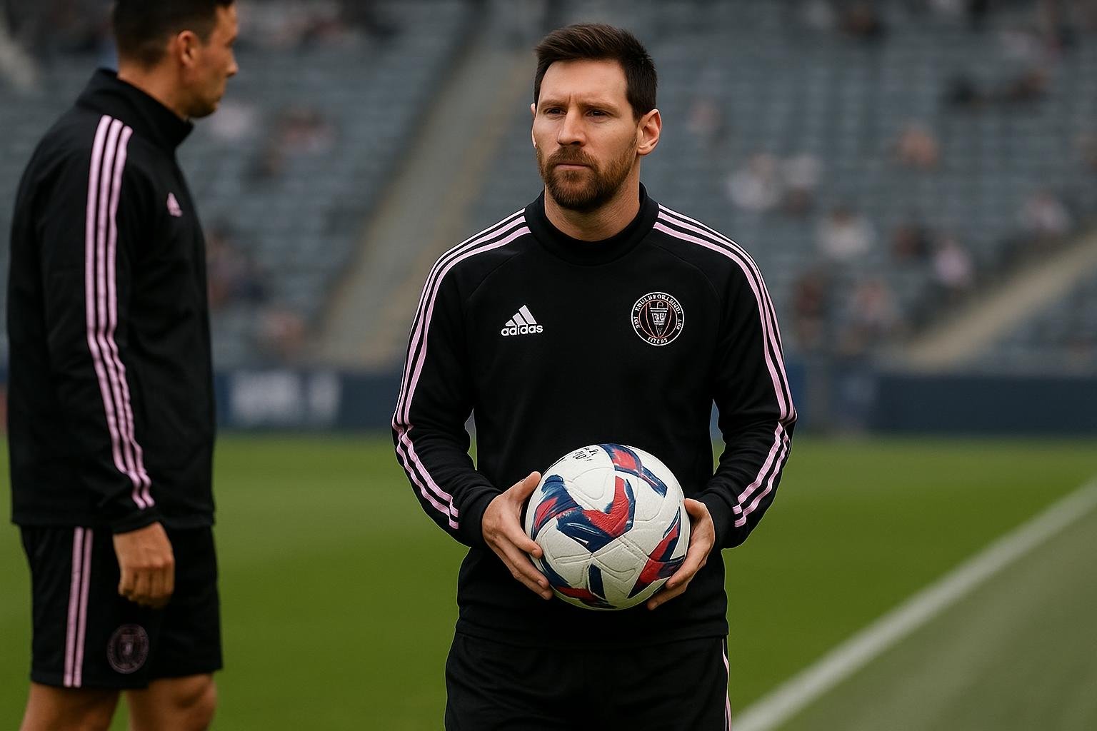 Noah Allen van Inter Miami tijdens een trainingsmoment op het veld