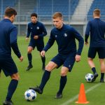 Jeugdspelers van KAA Gent op training in Gent