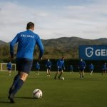 KRC Genk-selectie tijdens een trainingssessie op winterstage