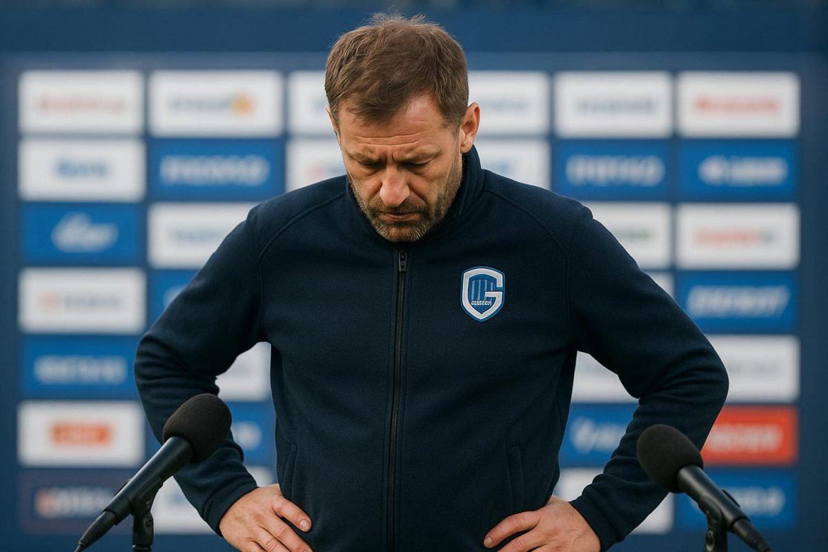 Nicky Hayen, coach van KRC Genk, na afloop van de match bij Zulte Waregem