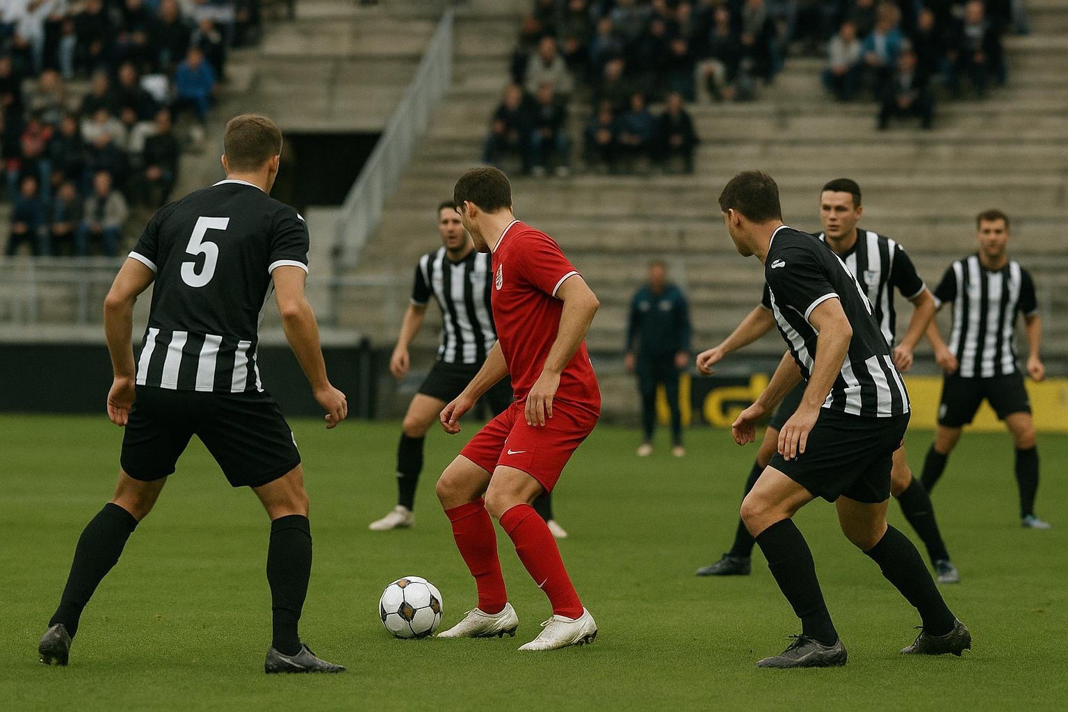 Teleurgestelde Antwerp-spelers na de nederlaag op het veld van Dender
