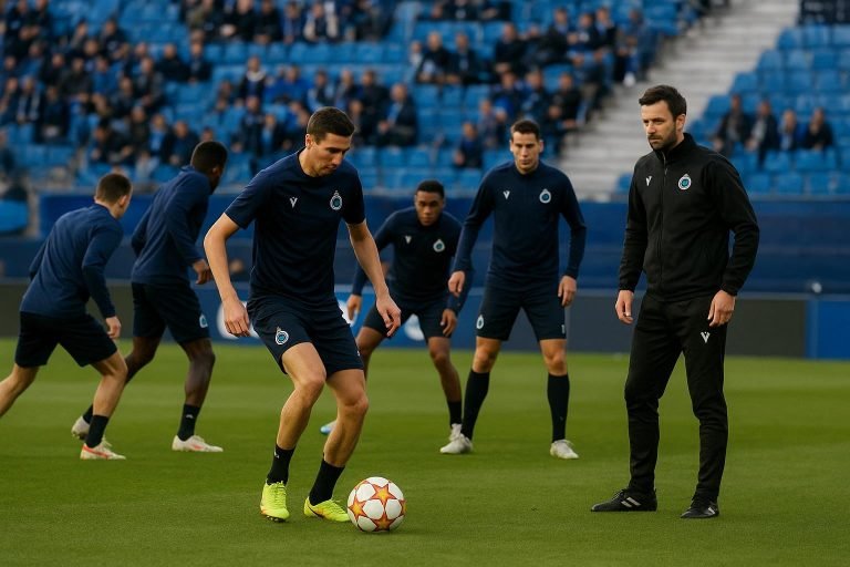 Training van Club Brugge tijdens winterstage met nadruk op teamaanpak
