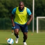 Romelu Lukaku op training bij Napoli tijdens zijn comebackperiode