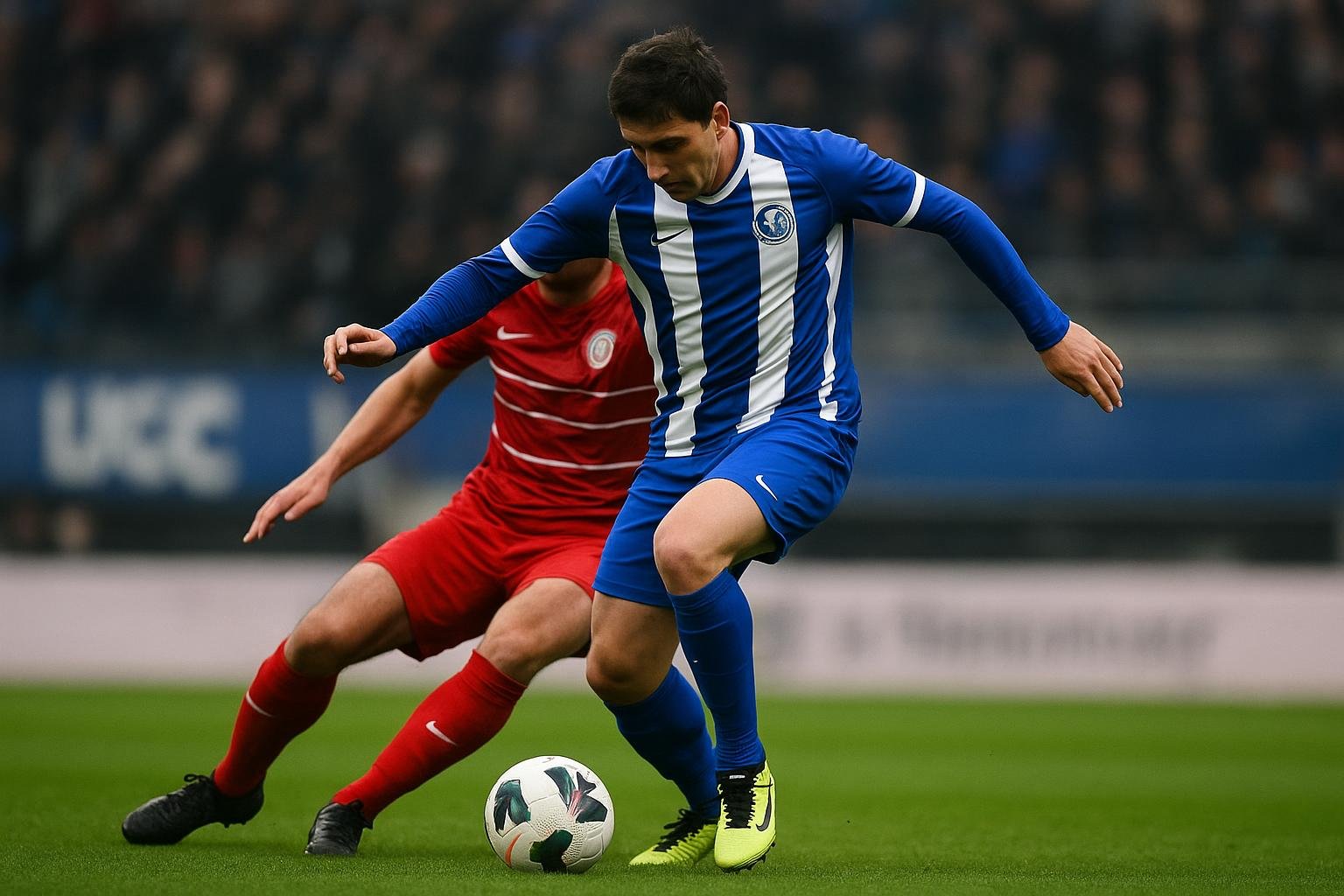 Actiefoto van Hyllarion Goore in actie voor KAA Gent tijdens een wedstrijd