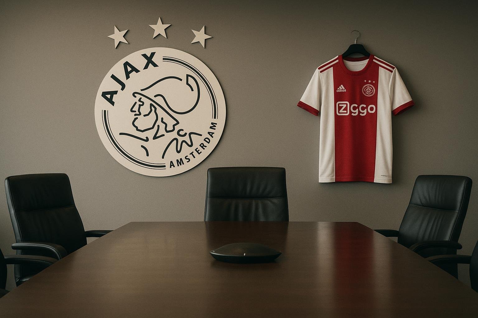 Abstracte bestuursomgeving rond clubleiding van Ajax