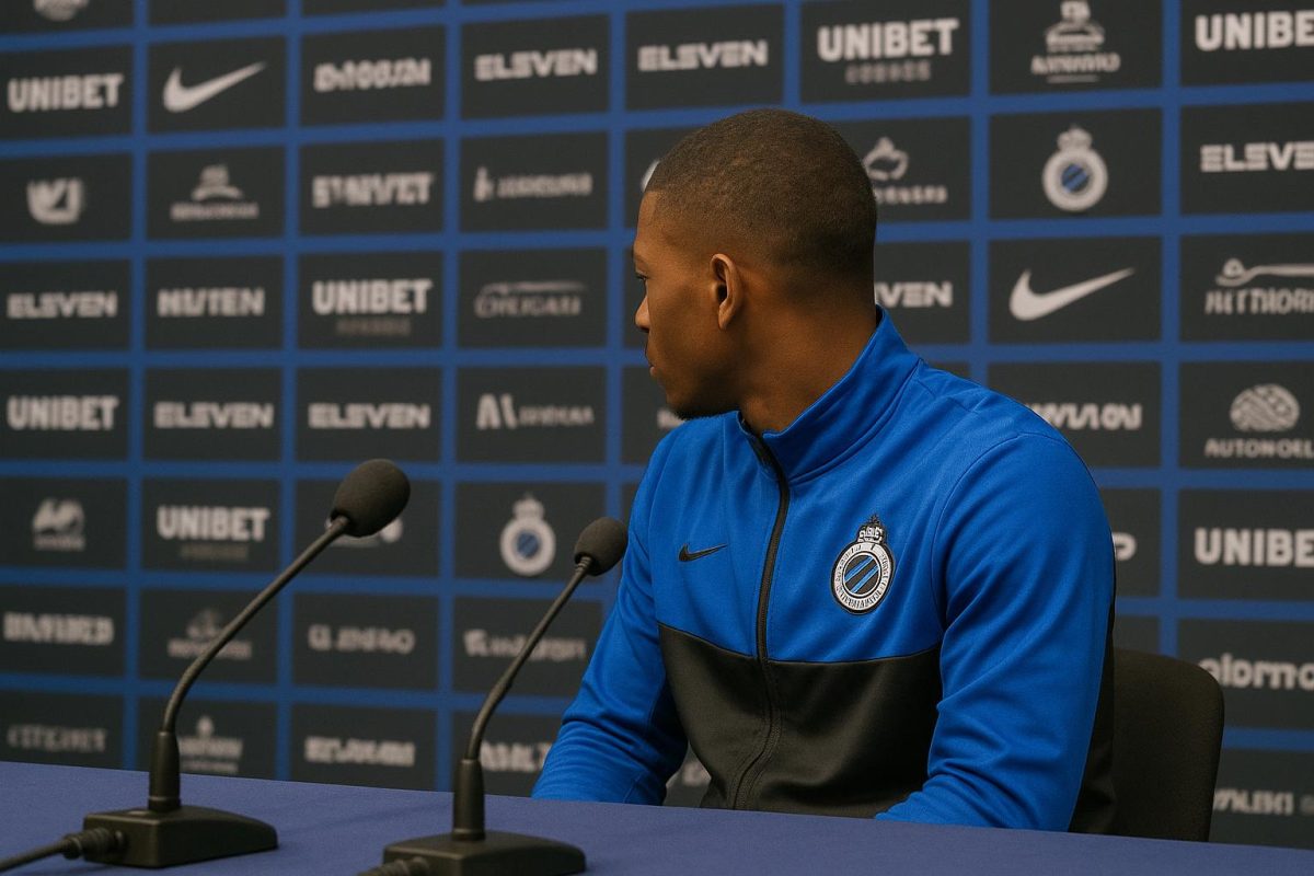 Ivan Leko van Club Brugge tijdens een persmoment in aanloop naar een Europese wedstrijd