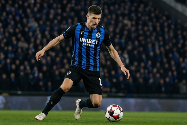 Club Brugge in actie tijdens een wedstrijd