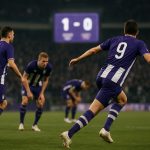 Spelers van RSC Anderlecht in een wedstrijdmoment in het stadion