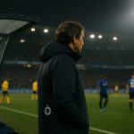 Ivan Leko langs de zijlijn bij Club Brugge tijdens een wedstrijdmoment