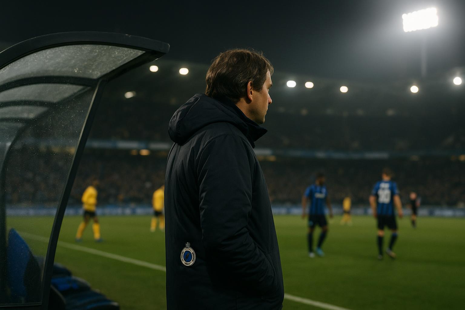 Ivan Leko langs de zijlijn bij Club Brugge tijdens een wedstrijdmoment