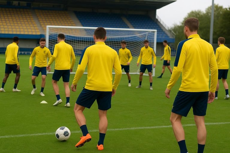 STVV-spelers tijdens een trainingsmoment in Sint-Truiden