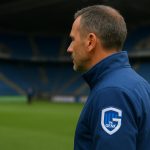 Dimitri De Condé van KRC Genk tijdens een moment in het stadion