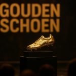 Abstract beeld van een voetbalprijs op een gala-avond