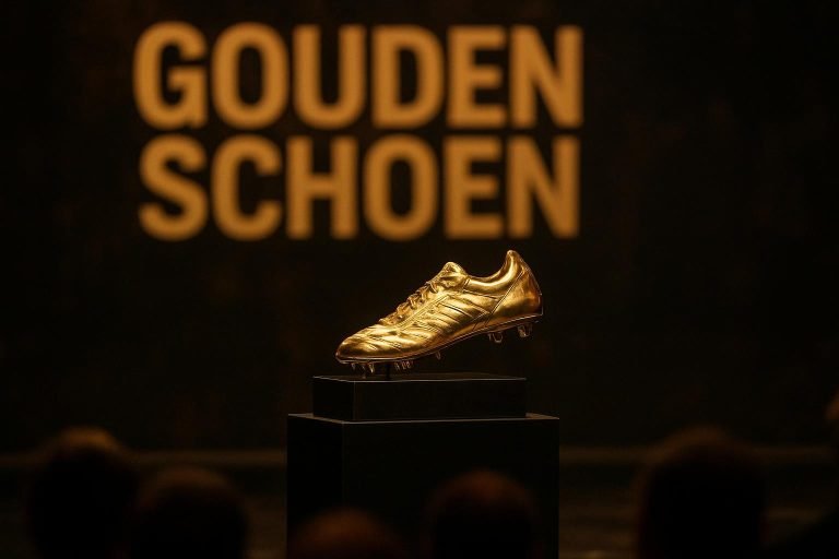 Abstract beeld van een voetbalprijs op een gala-avond