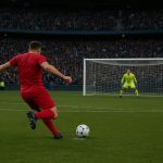 Sfeerbeeld van een penaltymoment in een vol stadion tijdens een Afrika Cup-finale