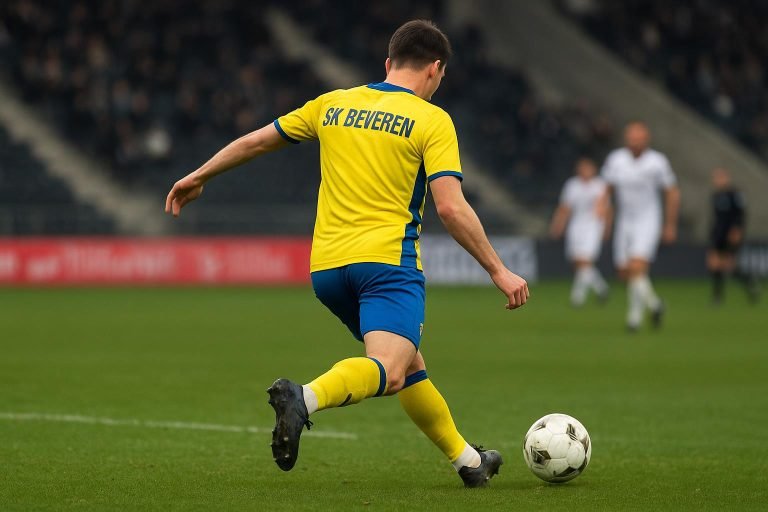 Christian Brüls van SK Beveren tijdens de wedstrijd tegen KAS Eupen