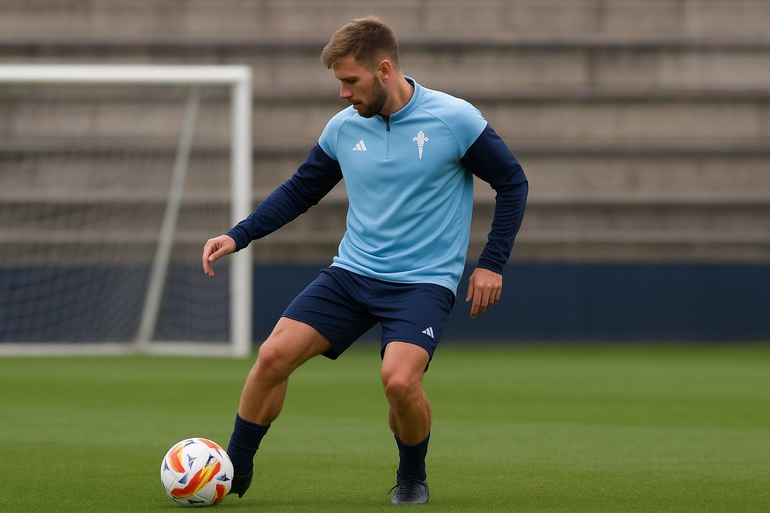 Ferran Jutgla in trainingscontext bij Celta Vigo