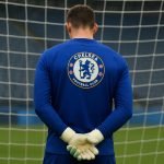 Mike Penders in keepersoutfit bij Strasbourg tijdens een training