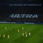 Olympique Marseille in actie tijdens een competitiewedstrijd