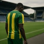 Jordi Vanlerberghe in wedstrijdtenue tijdens een match