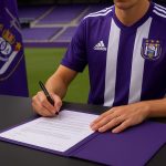 Marco Kana van RSC Anderlecht na zijn contractverlenging tot 2028