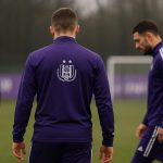 Spelers van RSC Anderlecht op training tijdens de wintermercato