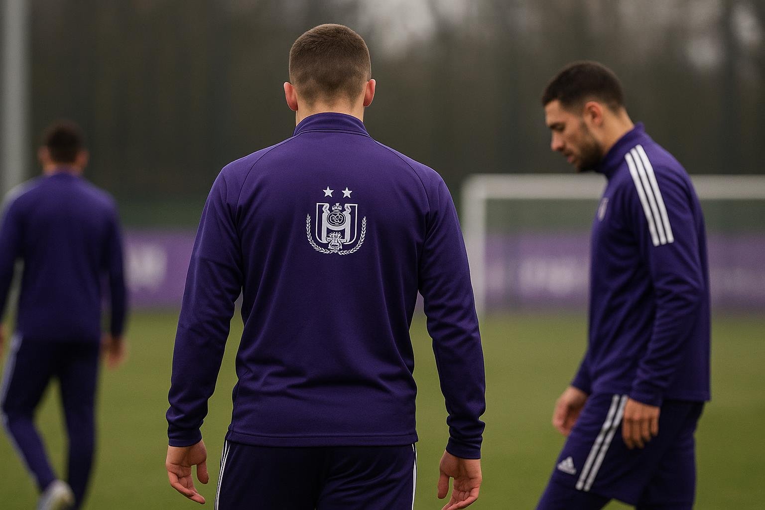 Spelers van RSC Anderlecht op training tijdens de wintermercato