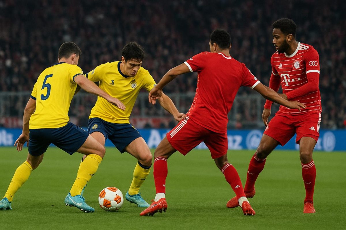Spelmoment in de Allianz Arena tijdens Bayern München tegen Union SG
