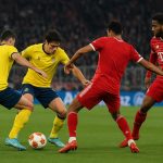 Spelmoment in de Allianz Arena tijdens Bayern München tegen Union SG