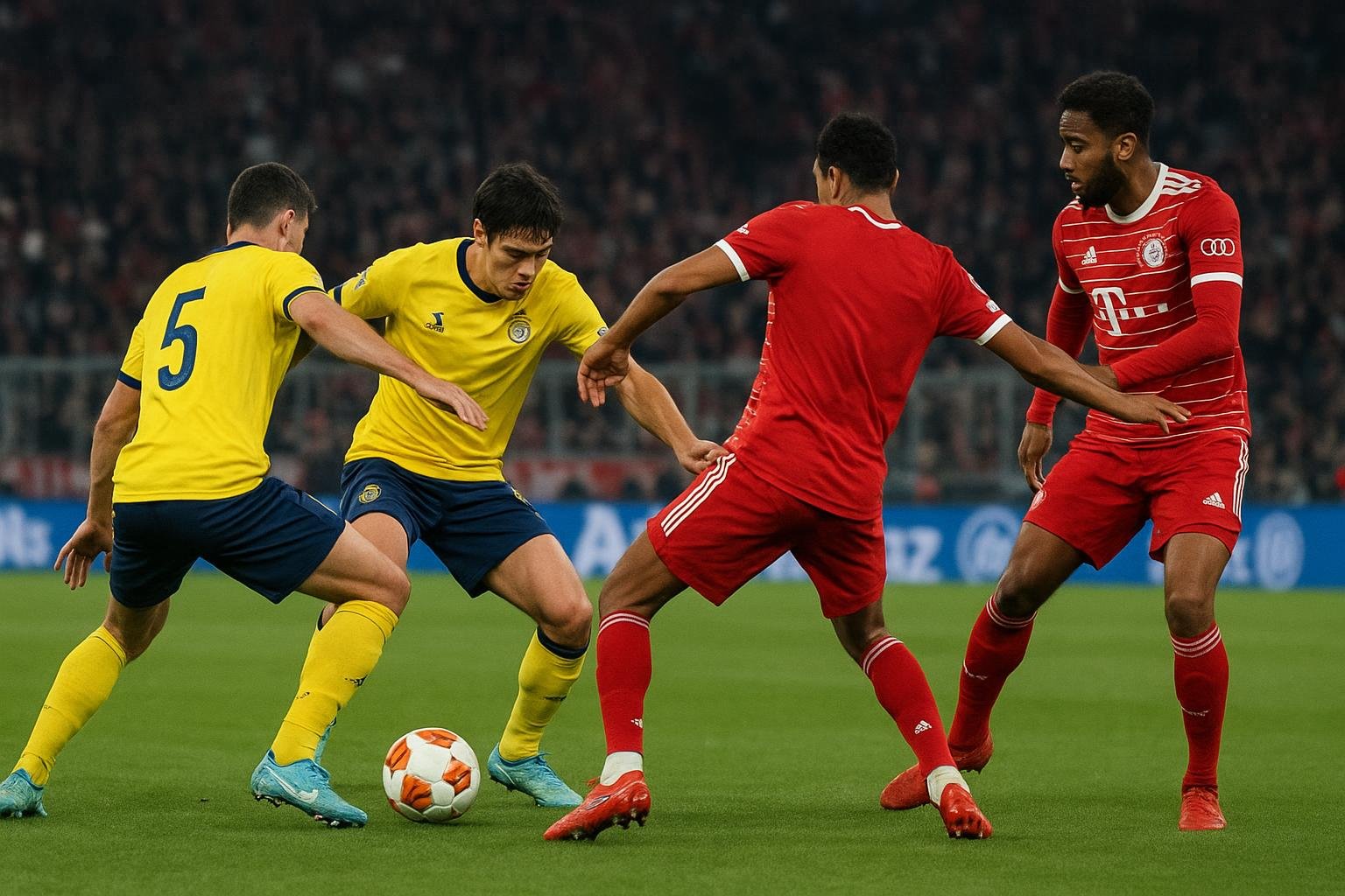 Spelmoment in de Allianz Arena tijdens Bayern München tegen Union SG